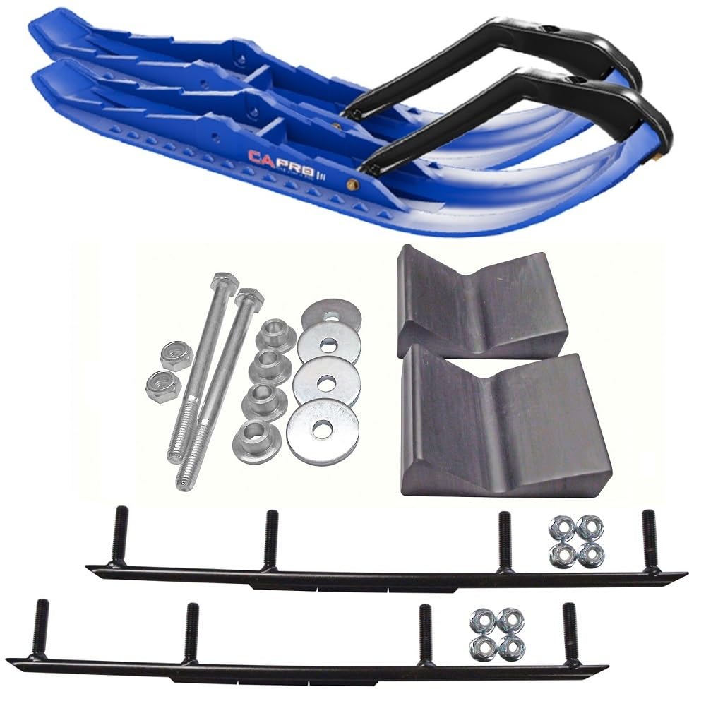 C&A Pro Blue TMX Snowmobile Skis w/ 8