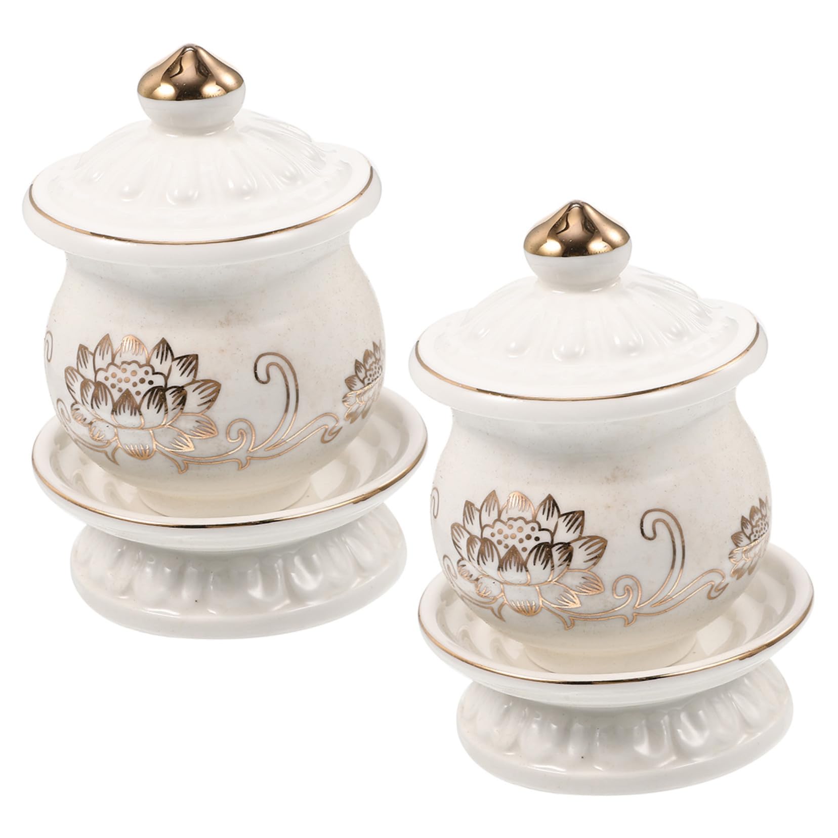 Coupes à eau bouddhistes en céramique lotus haut de gamme