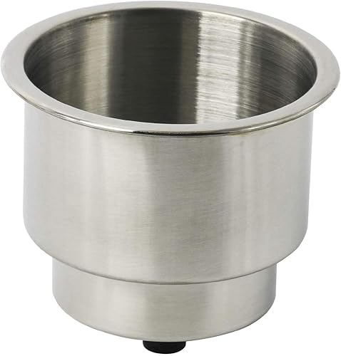 Miniatura 3 de NovelBee 2 piezas de acero inoxidable portavasos para bebidas con drenaje, portavasos de barco para caravana marina