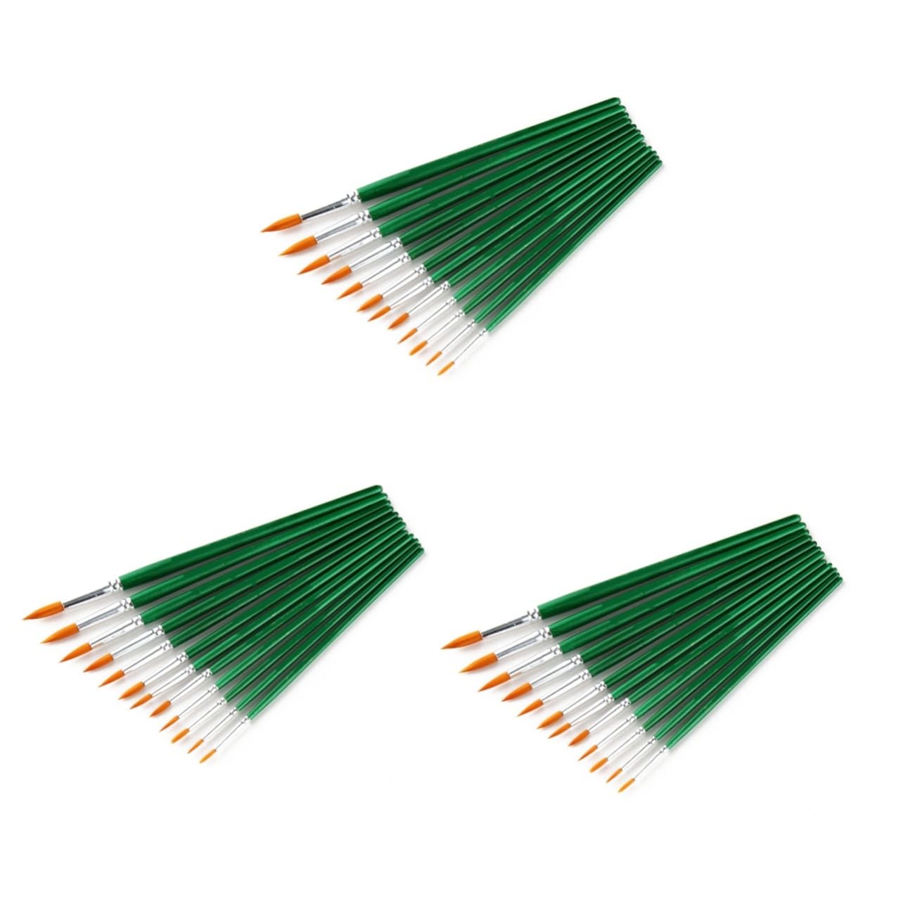 NUOBESTY Juego De 36 Pinceles para Pintura con Mango De Madera Acrílico Óleo Y Acuarela De Doble Punta para La Escuela.