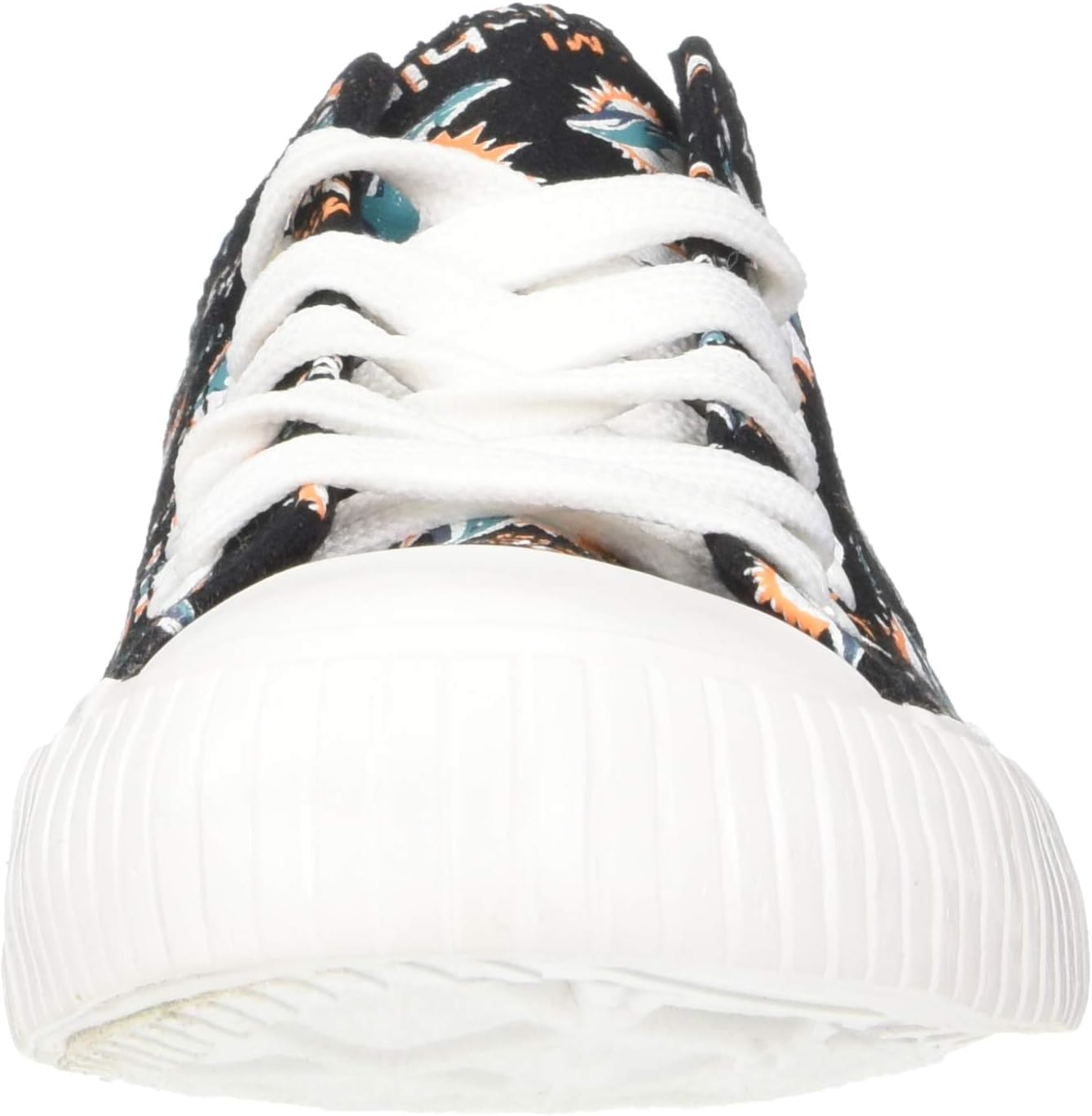 FOCO Miami Dolphins NFL Womens Low Top Repeat Print Canvas Shoes - 7 - Image 2