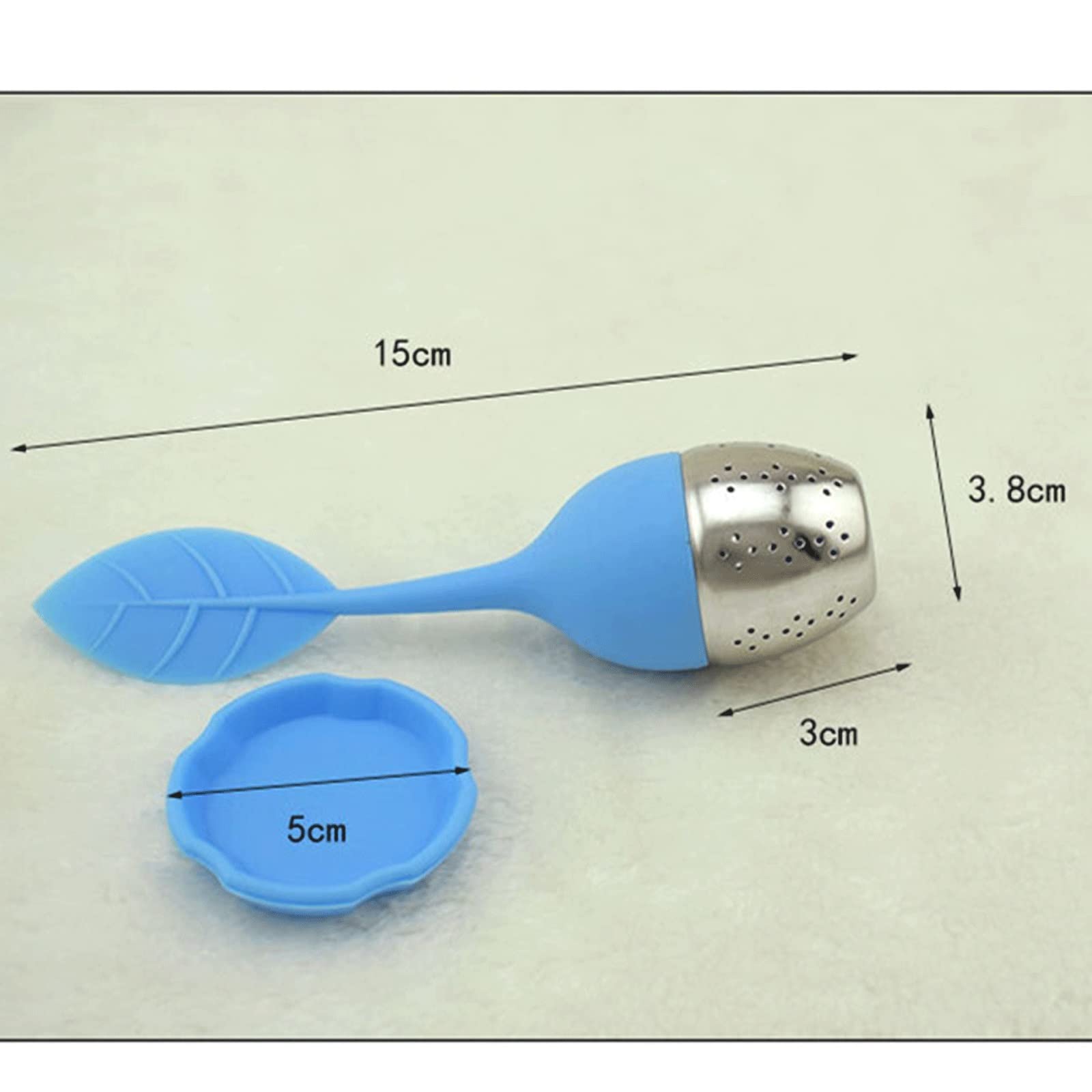 Colino da tè per infusore per spezie, in acciaio inox, setaccio per tè, accessori per erbe, teiera per colino da tè (verde)
