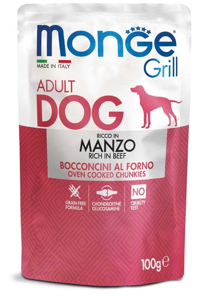 Monge Grill Bustine Umido Per Cane - 48 Pezzi Da 100g, Gusti Assortiti - Foto 3