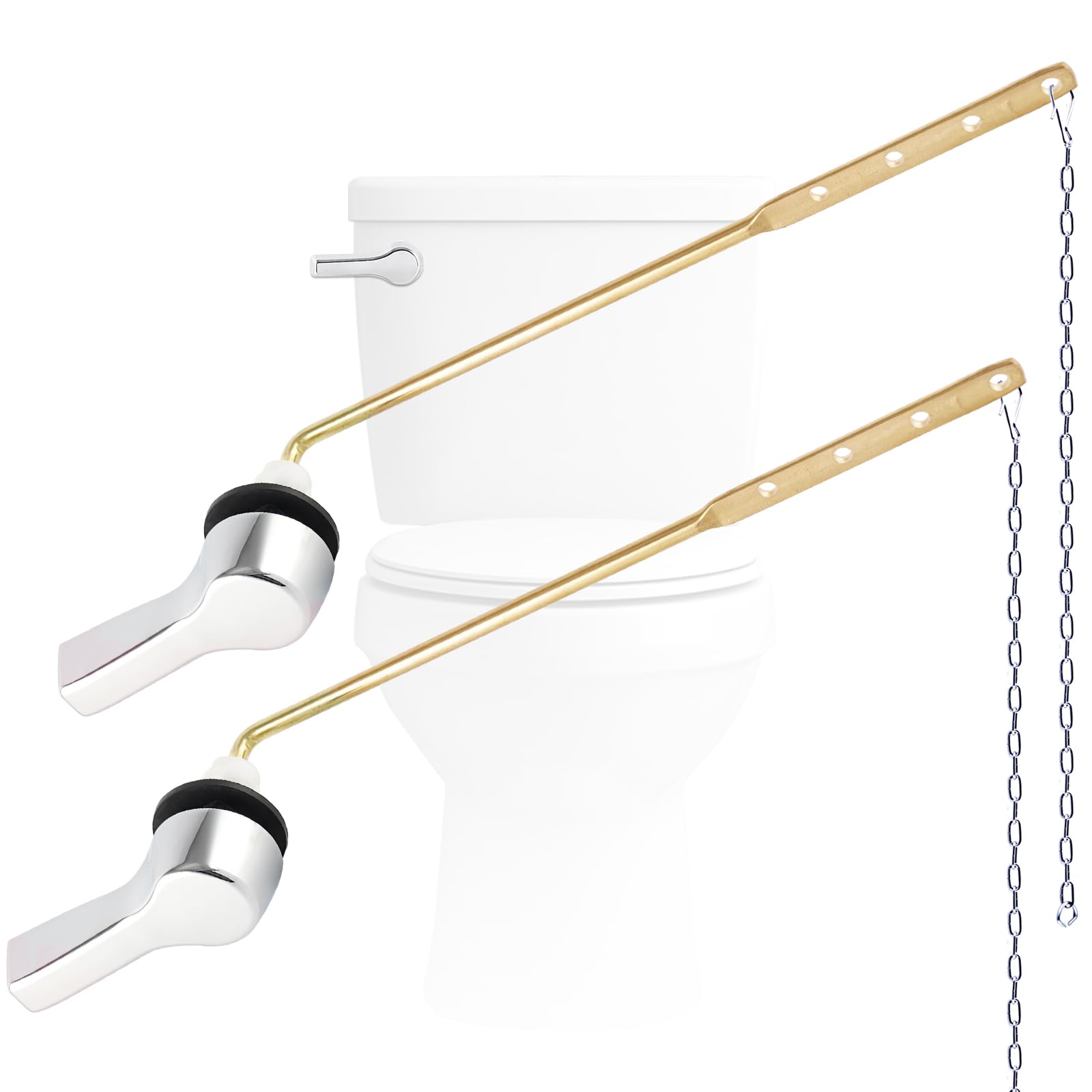 Snapklik.com : Hygie Rinse 2PCS Metal Toilet Handle Lever Flush ...
