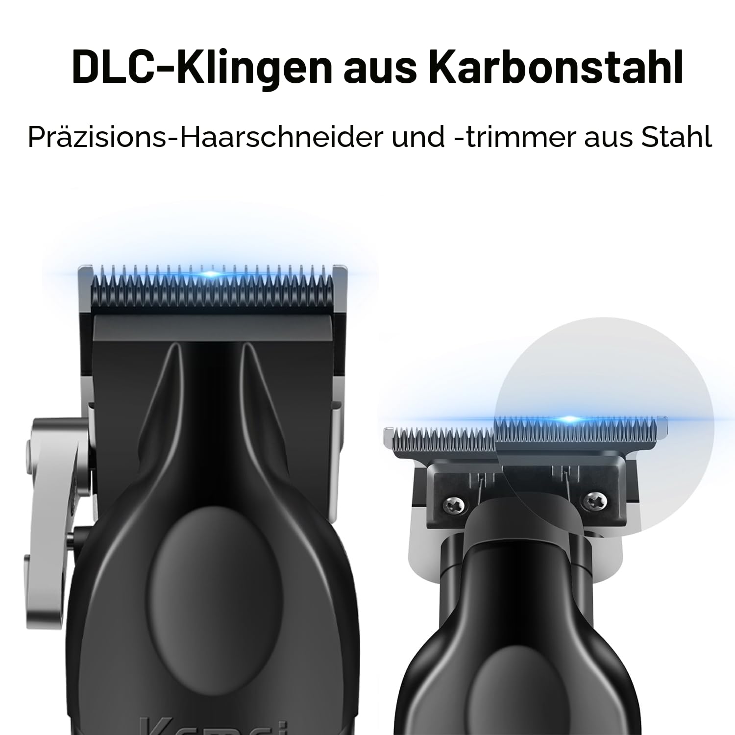 KEMEI Professionelle Haarschneidemaschine für Männer, Schnurloser Haarschneider Bartschneider Folienrasierer Nase Augenbrauen Ohrschneider Set, USB-Aufladung Komplettes Elektrisches Haarschneide-Kit