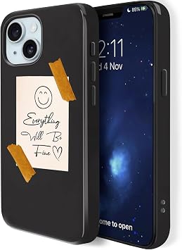 磁気スマホケース iPhone 17 Pro Max 5G用、Magsafe対応、2層保護ヘビーデューティーカバー、インスピレーションを与えるEverything Will Be Fine Heart