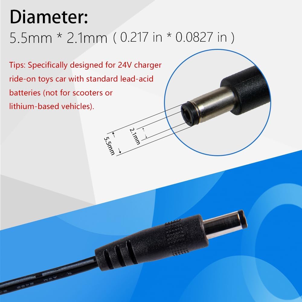 Diagram showing 5.5mm x 2.1mm barrel connector dimensions