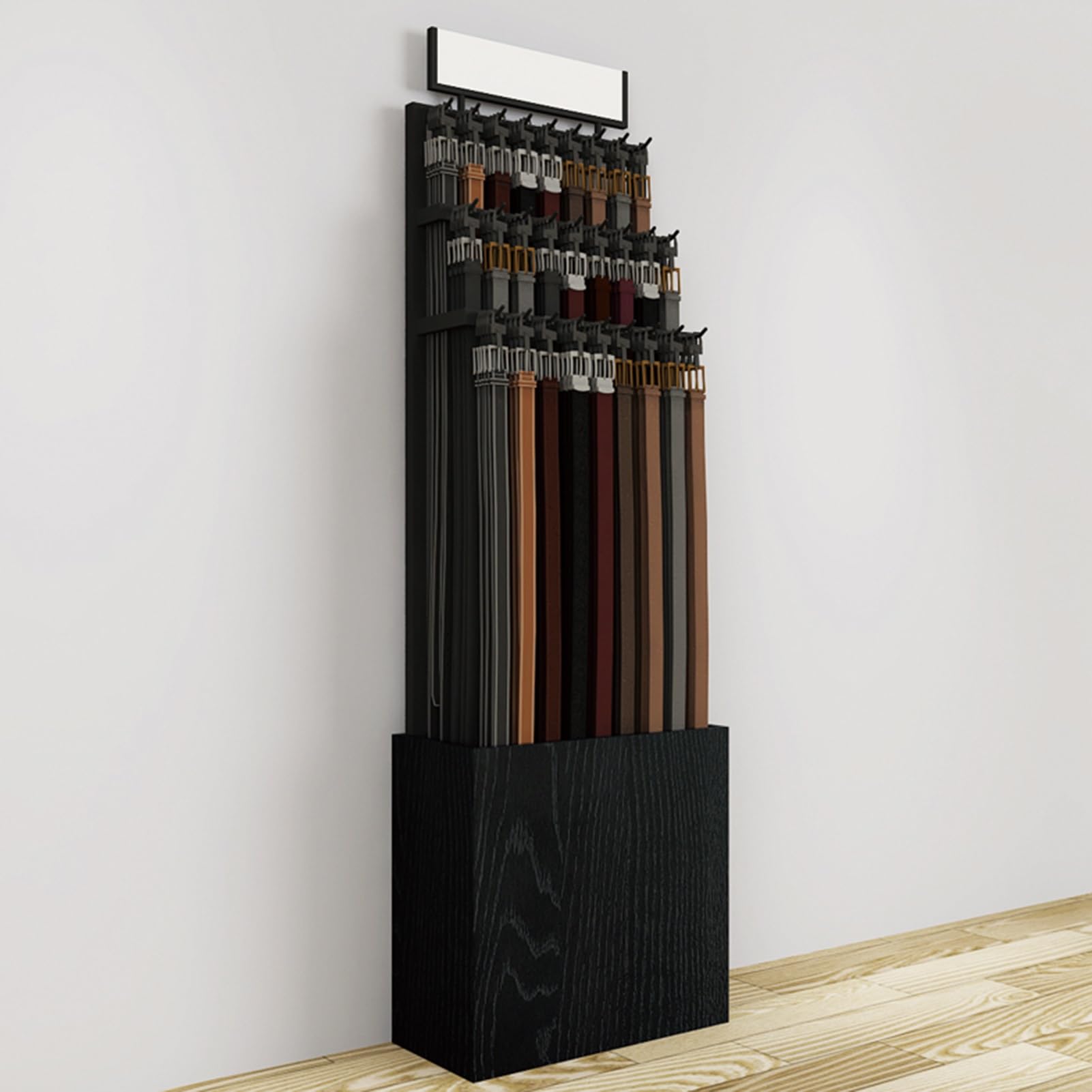 Estantes de exhibición de Cinturones de pie para Venta minorista, Ganchos Colgantes para Tiendas de Ropa, Organizador de Cinturones, Bufandas, chales, Bolsos, j,A-50x25x165CM