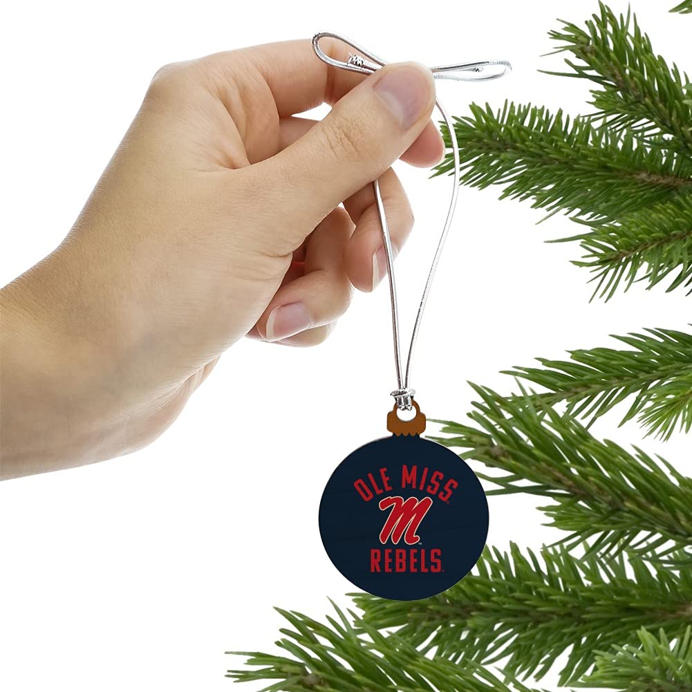GRAPHICS & MORE University of Mississippi Rebels Mini Small Tiny Wood Christmas Tree Holiday Ornament