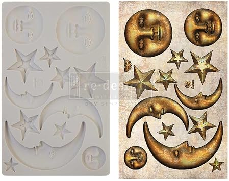 Prima Marketing Redesign with Prima Finnabair Decor Moulds 5"X8"-Nocturnal Elements 655350968656