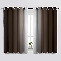 Vista 141 de SimpleHome Ombre Room Darkening Curtains 96 inches Length for Bedroom,Grommet Gradient Light Blocking Beige Gradient Window Curtains for Living