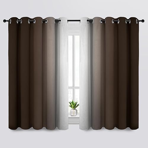 Miniatura 139 de SimpleHome Cortinas gruesas con aislamiento térmico y ojales, bloqueo de luz para oscurecer sala, dormitorio, 2 paneles, 52 x 72 pulgadas de largo,