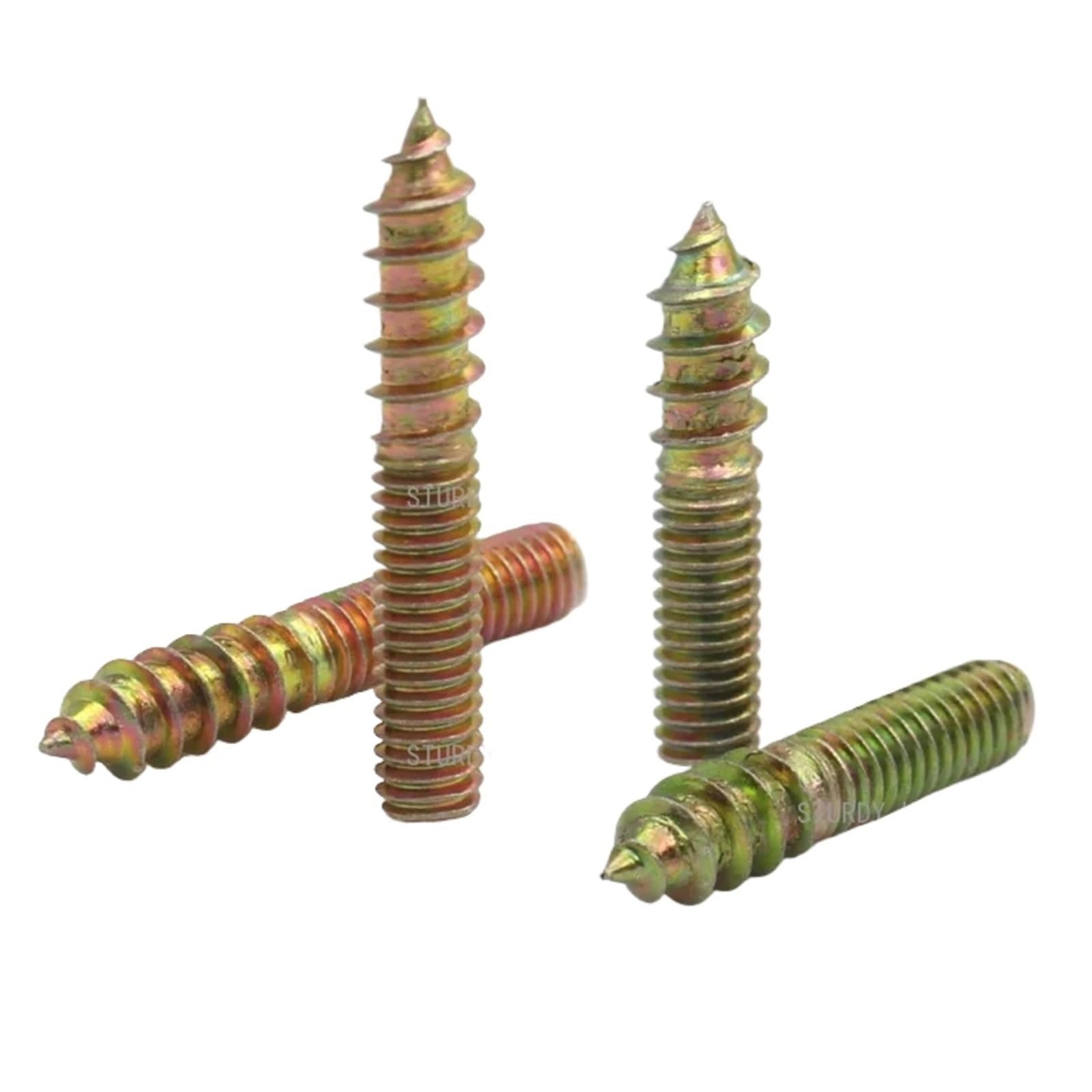 Tornillos de pasador doble extremo M4 M5 M6 20-50 mm autorroscantes acero al carbono galvanizados Paquete 60(M4x20mm)