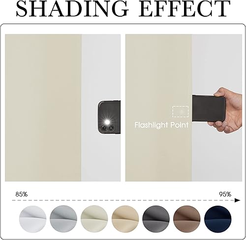 Miniatura 5 de RYB HOME Cortinas para Exteriores Opacas - 2 Paneles Cortinas para Exterior Impermeables Aislamiento Térmico para Patio Porche Garaje Jardín Cenador