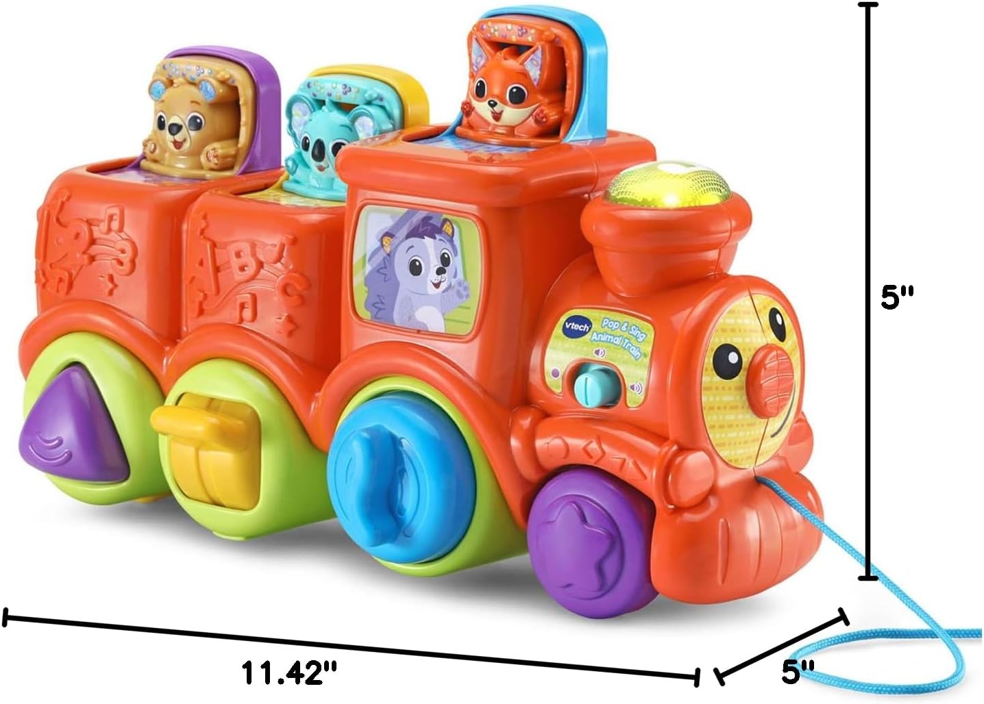 VTech Pop and Sing Animal Train image 9 of 9 B09MW3D8YN