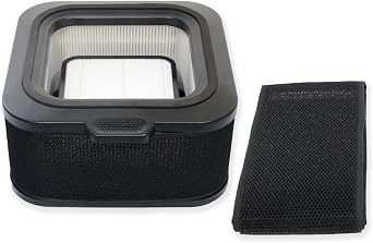 PUREBURG Replacement Filter Kit Compatible with Mila Air Purifier, H13 HEPA with 2 filter Sock Activated Carbon For Air Clean Dust VOCs Odor