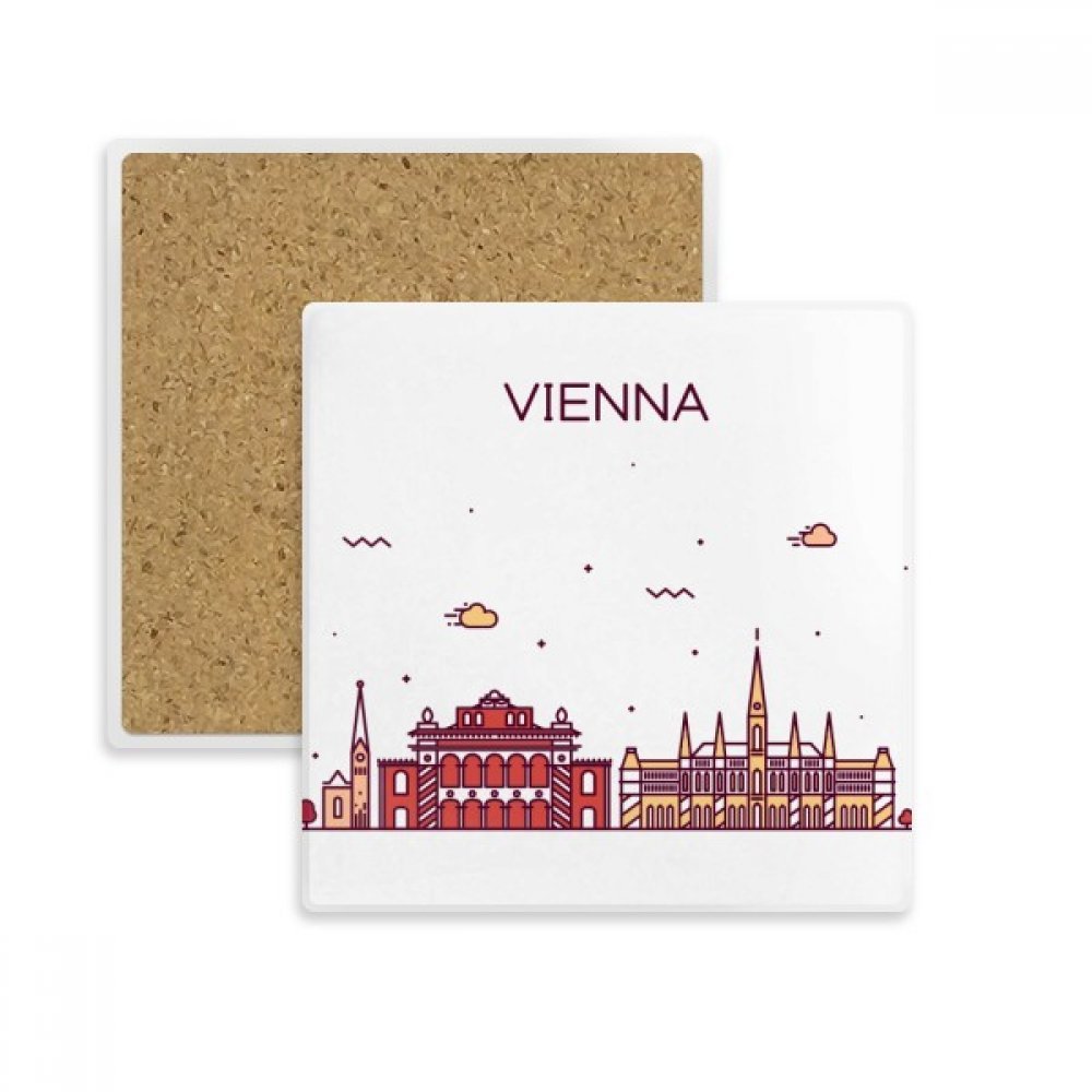 Coaster motif carré Vienne Autriche idéal pour vos pauses café et thé