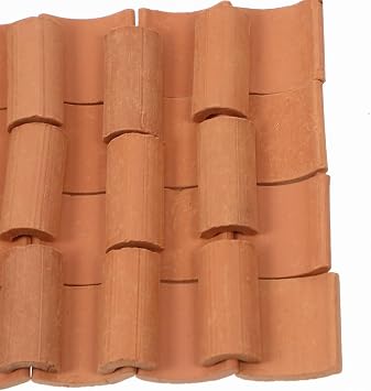 Vaguelly 120Pcs Miniature Roof Tiles Mini Roof Tiles for Dollhouse Accessories Model for DIY Layouts Sand Table Decor Architectural Building Table Scene Mini Garden