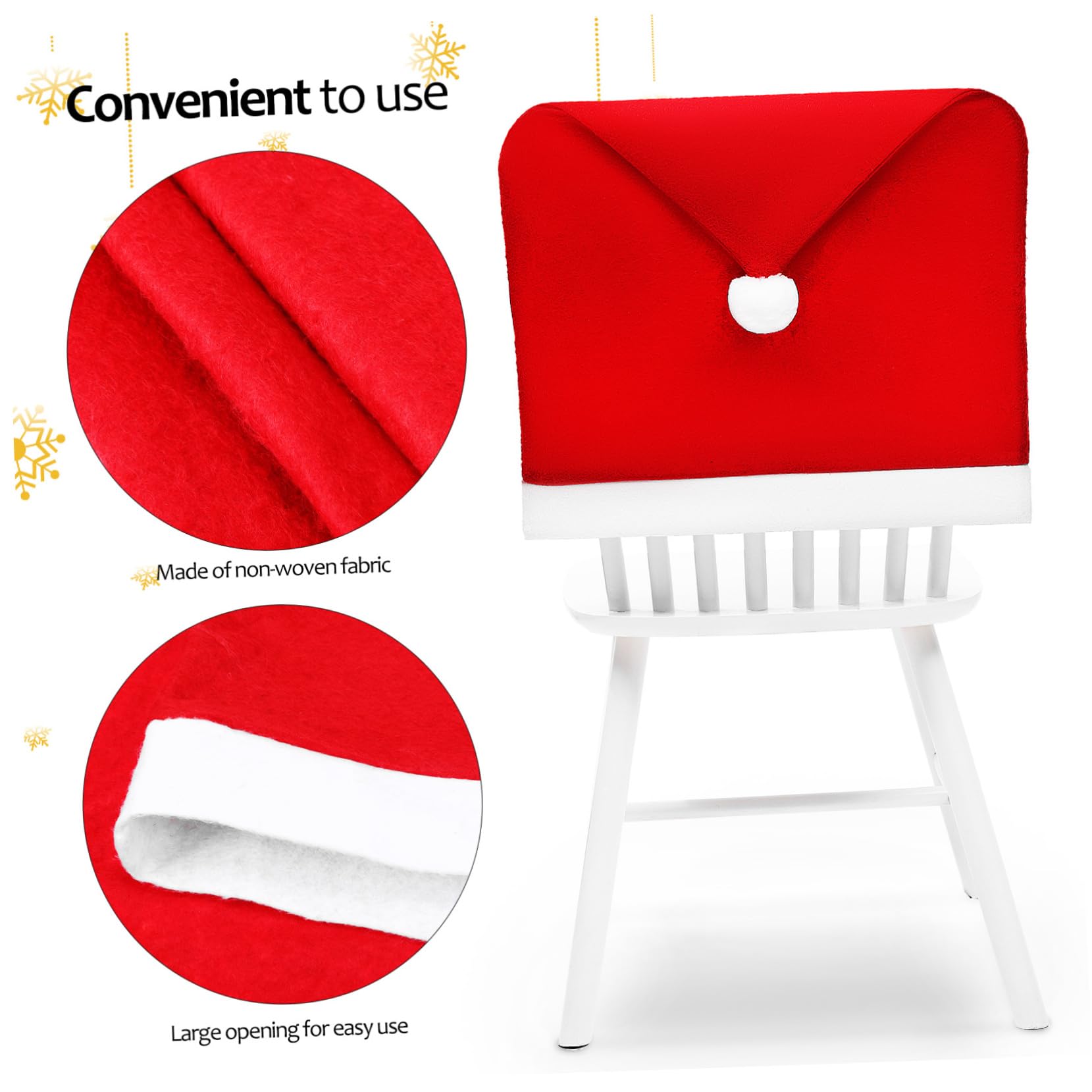 10piezas Fundas De Sillas De Navidad De Decoración Festiva para Comedor Funda De y Confortable Accesorios para Celebraciones Navideñas