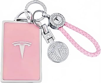 for Tesla Key Card Holder Bling Key Chain Card Key Holder for Model S/X/3/Y Cybertruck Keychain