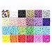 Glass Seed Beads for Jewelry Making - 24 Multicolor Pony Beads Approx 7200pcs 4mm Small Craft Glass Beads Round Mini Beads Kits with Container Box for Women