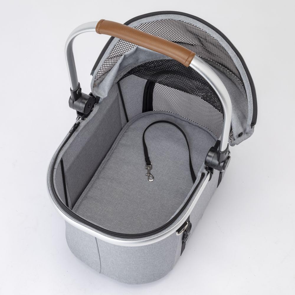 Amazon.co.jp: カインズ(CAINZ) 電車に乗せられるペットカート グレー