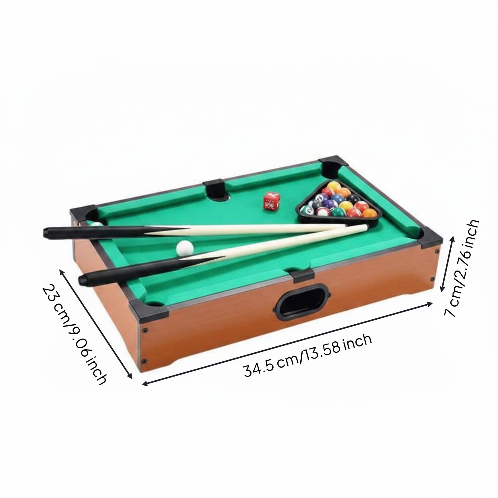 rockible Biliardo da Tavolo Bambini Gioco Educativo Snooker Mini Tavolo Pool Compatto con Superficie in Velluto Telaio Robusto Accessori Completi in Legno Flanella Adatto a Interni