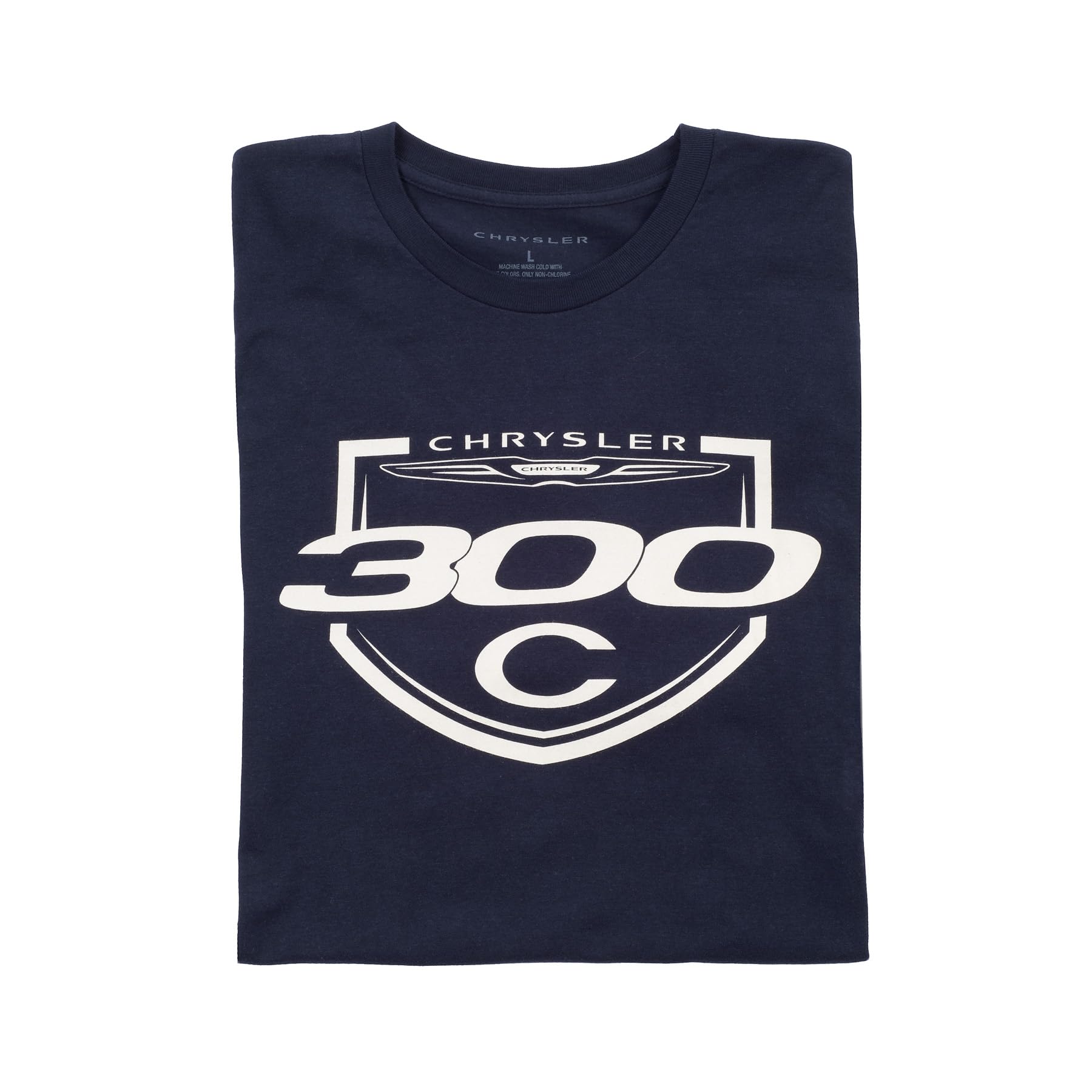 Chrysler 300C Unisex Short Sleeve Crewneck T-Shirt, 100% Cotton, Navy, Large