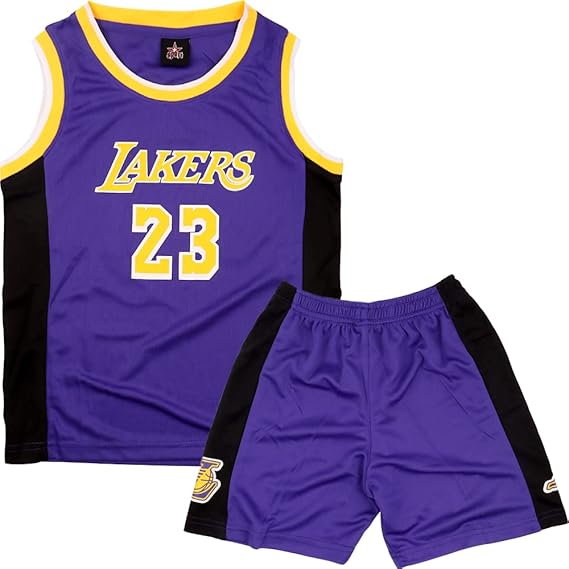 Basketball Kit Kids Boys 2Piece Sleeveless Basketball Shirt Top and Kids Shorts Basketball