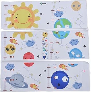 Adesivos de parede de gráfico de crescimento de altura infantil, papel de parede autoadesivo de material de PVC, adesivo de parede de medição de altura para sala de estar de quarto, adesivo fácil de d
