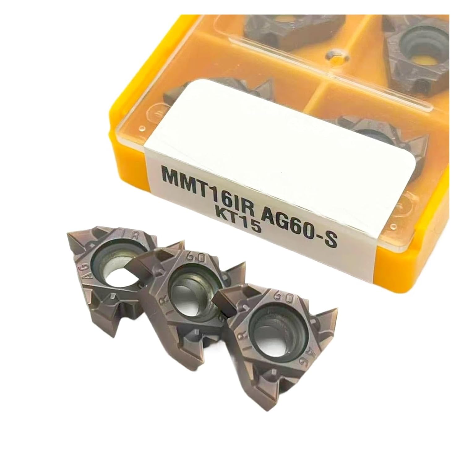 Lathe bits Cutter Inserts MMT16ER AG60-S KT15 KT6020 KT735 Threaded Tool Carbide Tool Metal Turning Tool(16ER AG60-S KT15)