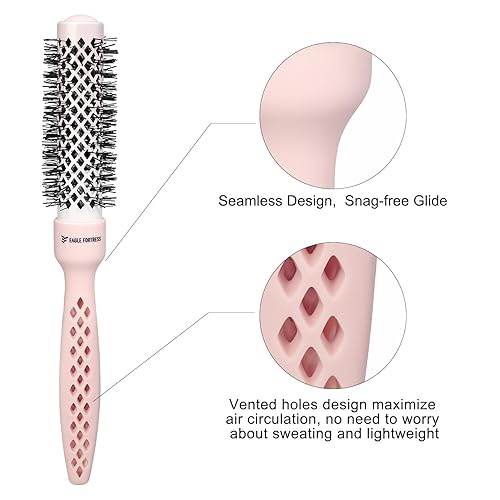 Miniatura 3 de EAGLE FORTRESS Cepillo redondo para secado por soplado de 2.08 pulgadas (2.087 in), ondulador de pelo, rizador, cepillo de aire caliente, secador de