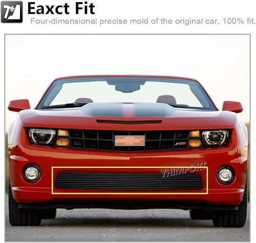 Miniatura 6 de Rejilla de parachoques delantera negra para Chevy Camaro SS V8 2010-2013 inserto de aluminio inferior para 2011 2012 SS V8 solo