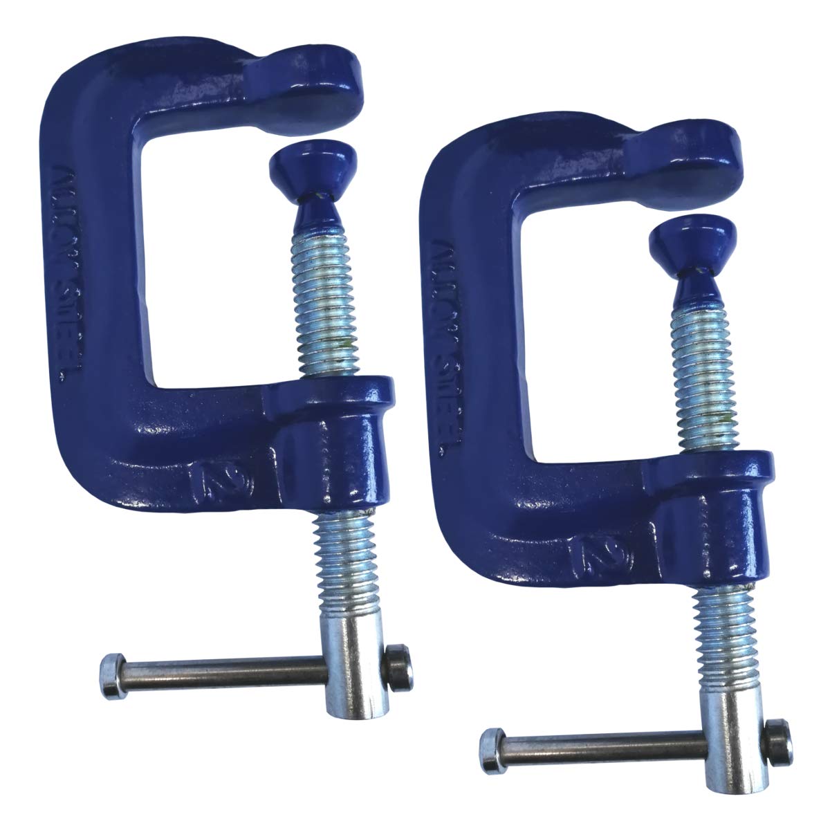Tz 2Pc G Clamp Set 50Mm (2") Small Heavy Duty Screw C Clamps For Wood & Metal Work