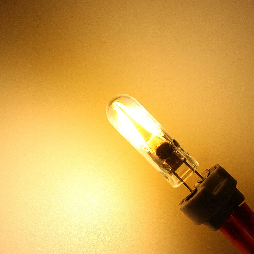 10 Uds Mini G4 LED COB Bombillas De Filamento 3W DC 12V Reemplazar 15W Lámpara Halógena Lámpara De Araña De Cristal Transparente Foco Bombillas Lampara,Blanco Cálido