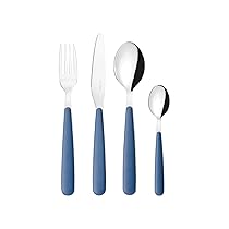 Guzzini – Set 24 posate in acciaio inossidabile, bianco, “POP” (blu navy)