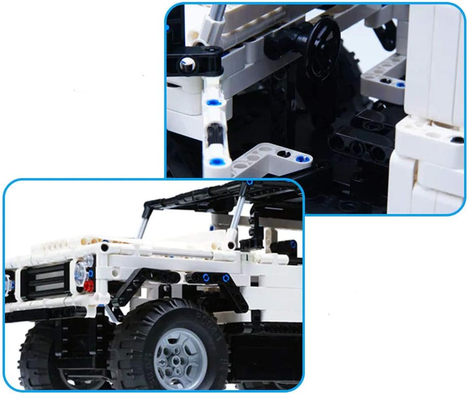 The assembled CaDA C51004W Remote Control Off-Road Vehicle positioned outdoors on rough terrain