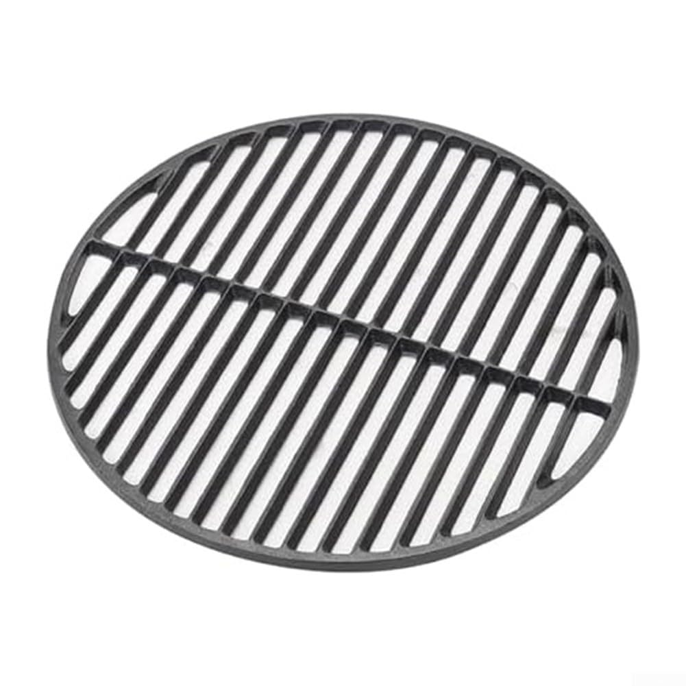 Heavy Du Czarny żeliwny ruszt do grillowania, 25 cm, okrągła kratka do grillowania Chal, solidny stojak do pieczenia mięsa, idealne akcesorium do gotowania na świeżym powietrzu