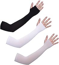 tao pipe Lot de 3 paires de manchons avec protection UV, protection solaire, manches pour activités de plein air, pour hommes, femmes, enfants, refroidissement, manchons chauds