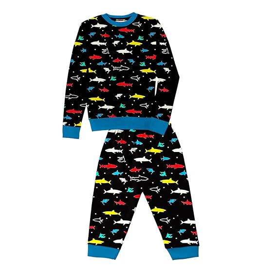 Kuchipoo Boys and Girls Winterwear Sweatshirt and Trackpant - (KUC-NSUT-115; Black)