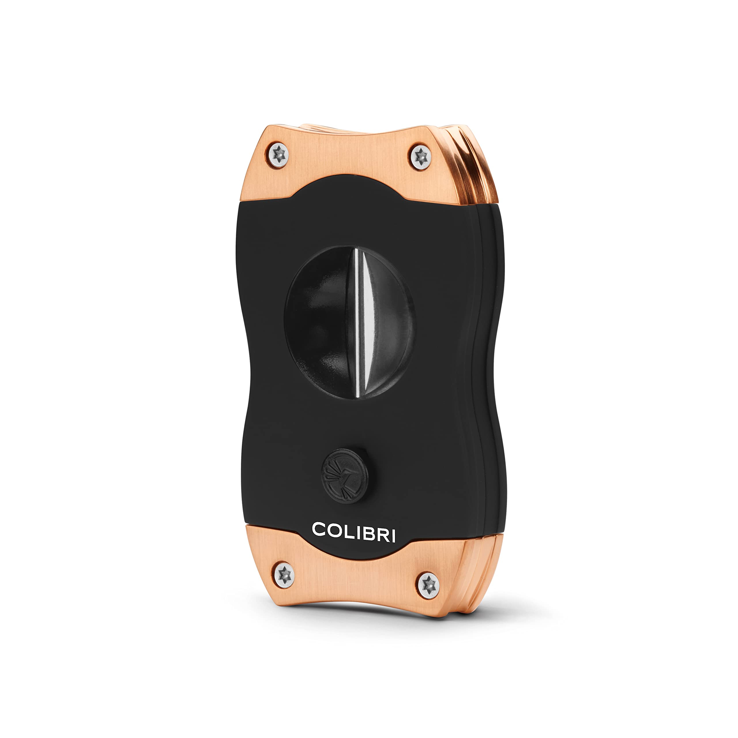 Colibri Zigarrenschneider Schwarz mit Roségoldakzenten – V-Cut Zigarrenschneider