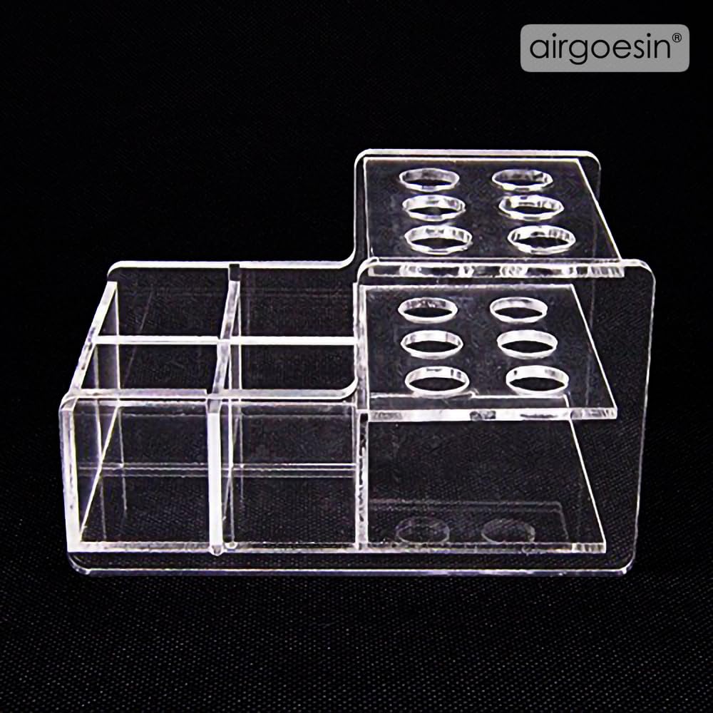 Acrylic Resin Composite Syringe Holder Stand – 12-Hole Organizer With Micro Applicator Dispenser For Dental Clinics