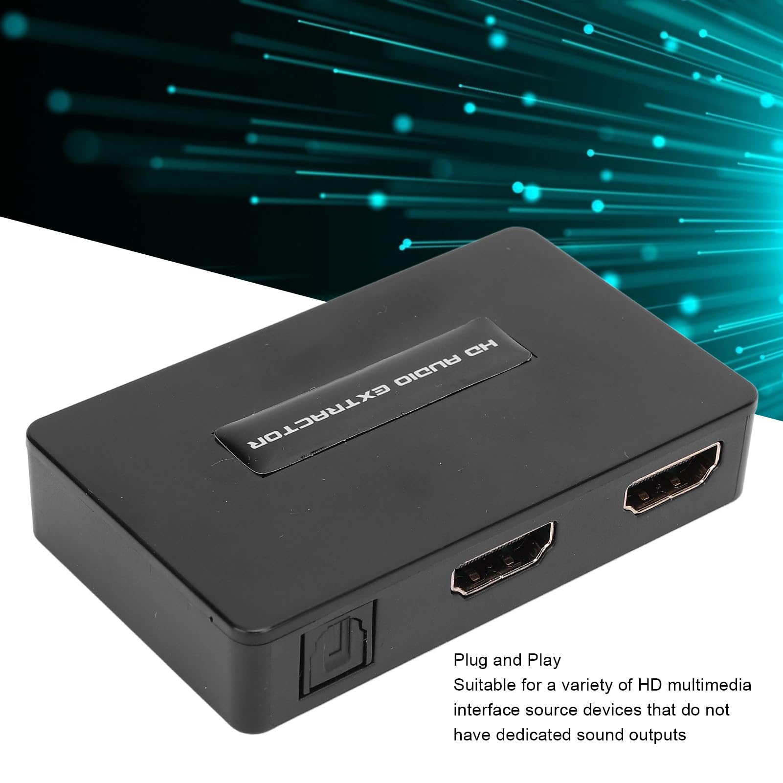 HDMI Audio Extractor 4K, BT5.0 Sound Extractor Splitter HD to Optical SPDIF Coaxial 3.5mm AUX Sound Extractor Splitter, Support BT2.0CH 5.1CH, for DVD, Satellite TV Boxes, PCs, Ect