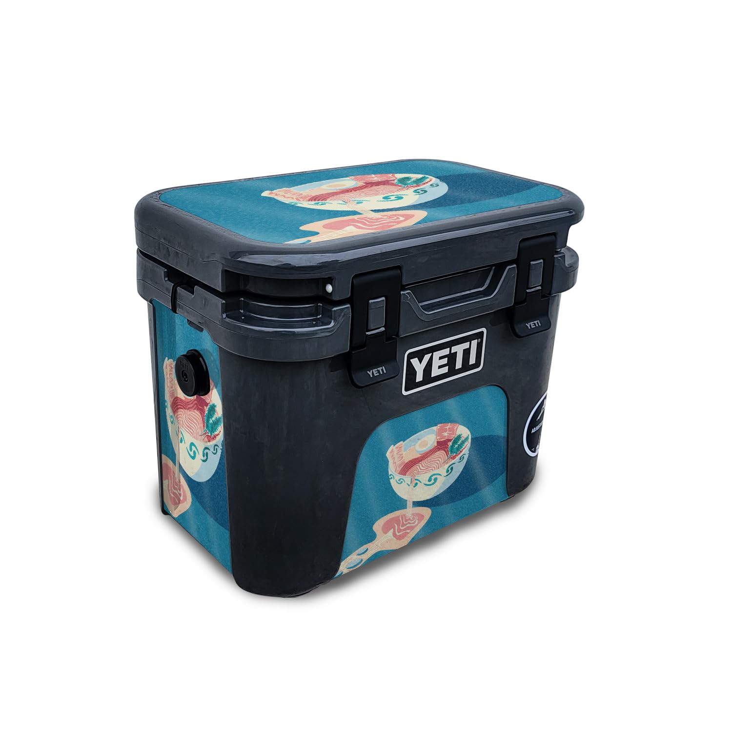 Glossy Glitter Skin Compatible with Yeti Roadie 15 Hard Cooler - Ramen Bowl - Premium 3M Vinyl Protective Wrap Decal Cover - Easy to Apply | Crafted in The USA by MightySkins