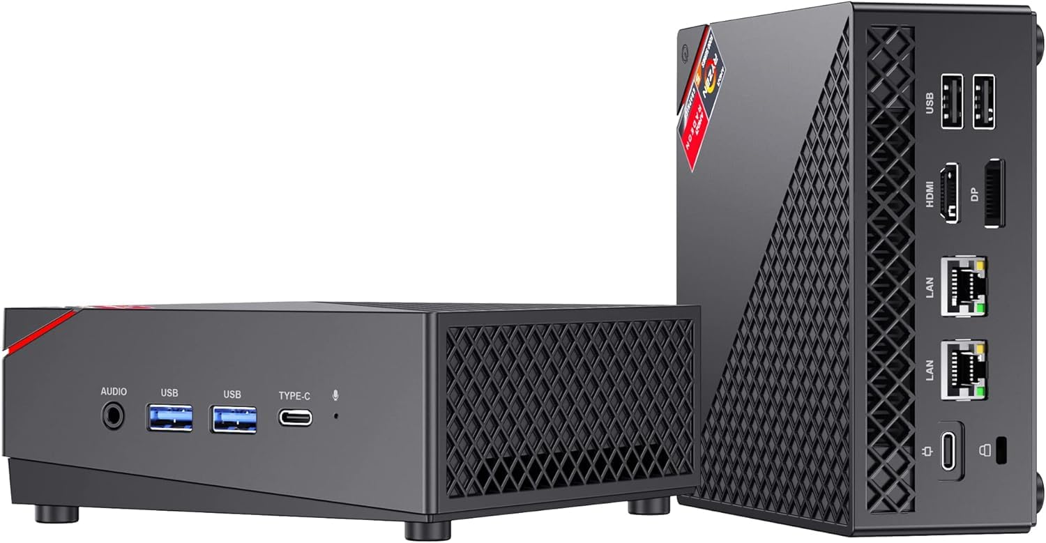 ACEMAGICIAN AM06PRO Mini PC, AMD Ryzen 7 5800U (8C/16T, Fino a 4,4 GHz), Mini Computer 32GB DDR4 RAM 512GB M.2 2280 SSD,AMD Radeon Vega7 2000MHz, Dual Ethernet/WIFI 6/Type-C/per Ufficio, Studio,Gioco