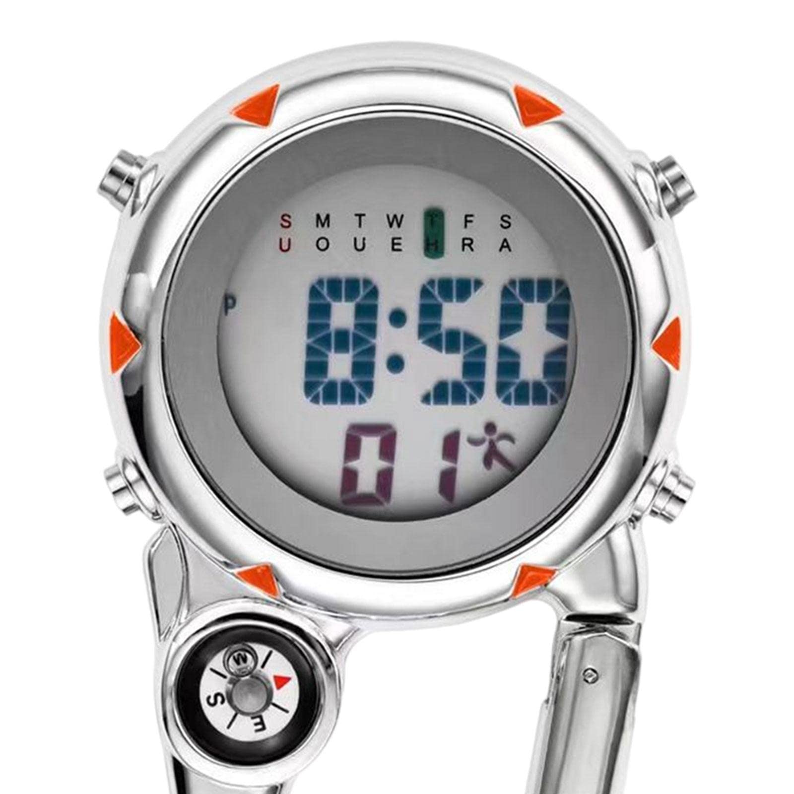 APIRILY® Digital Carabiner Watch Clip Unisex Pocket Watch Luminous for Outdoor Sports Orange | Sporting Goods | Outdoor Sports | Climbing & Caving | Carabiners & Hardware-image-40