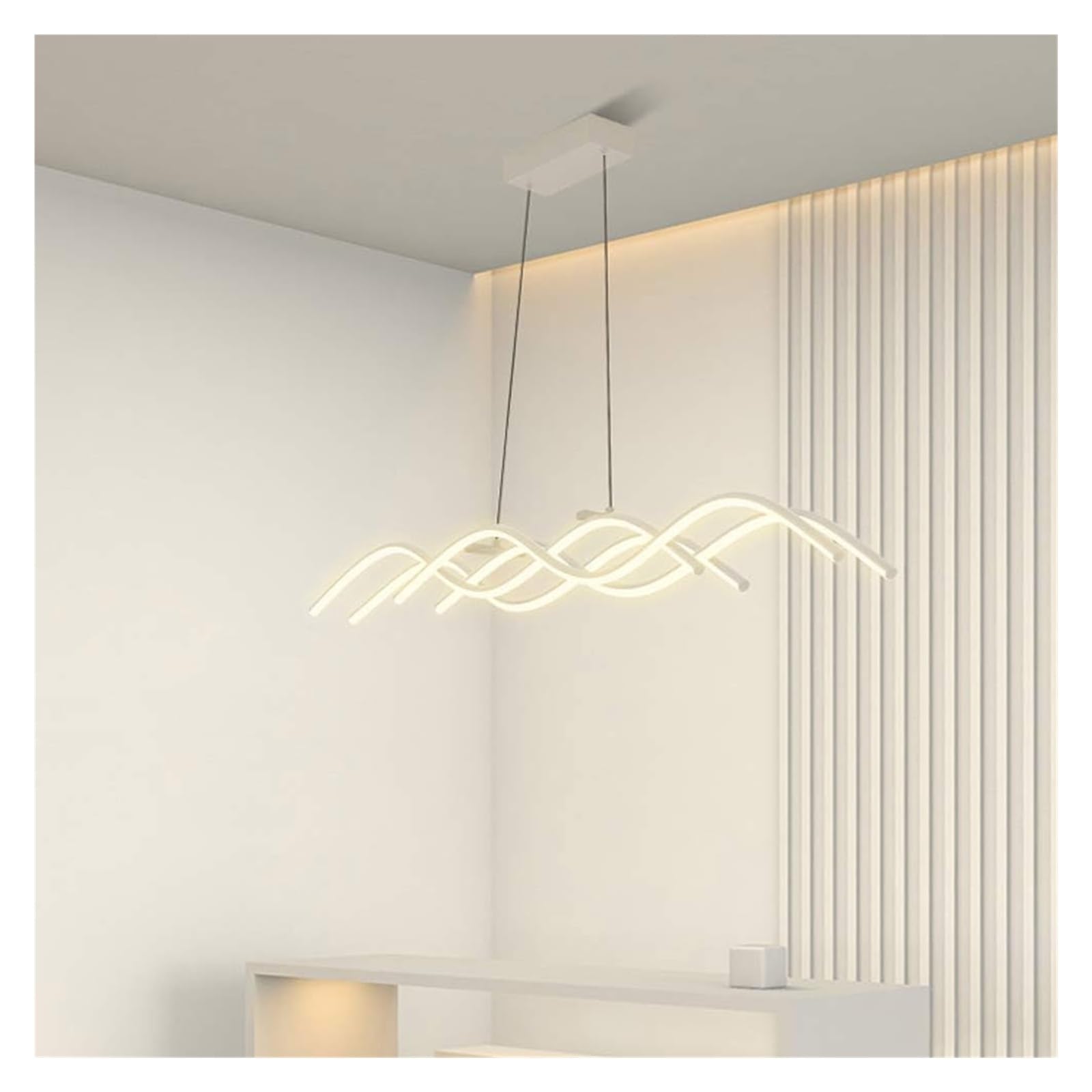 FZQSXAZU Chandeliers LED Linear Pendant ht Fixtures, Dimmable Chandelier hting with Remote Control Adjustable Hanging for Kitchen Island (Color : 2, Size 80cm)