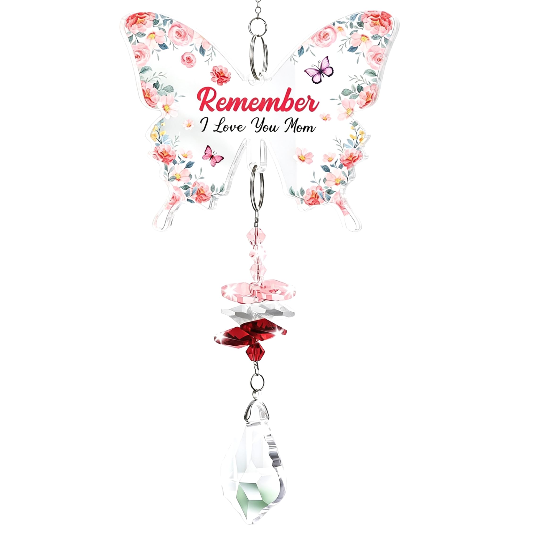 Crystal Sun Catcher, Hanging Butterfly Decorations With Crystal Pendant & Uv Printed Patterns, Sun Catcher Crystals