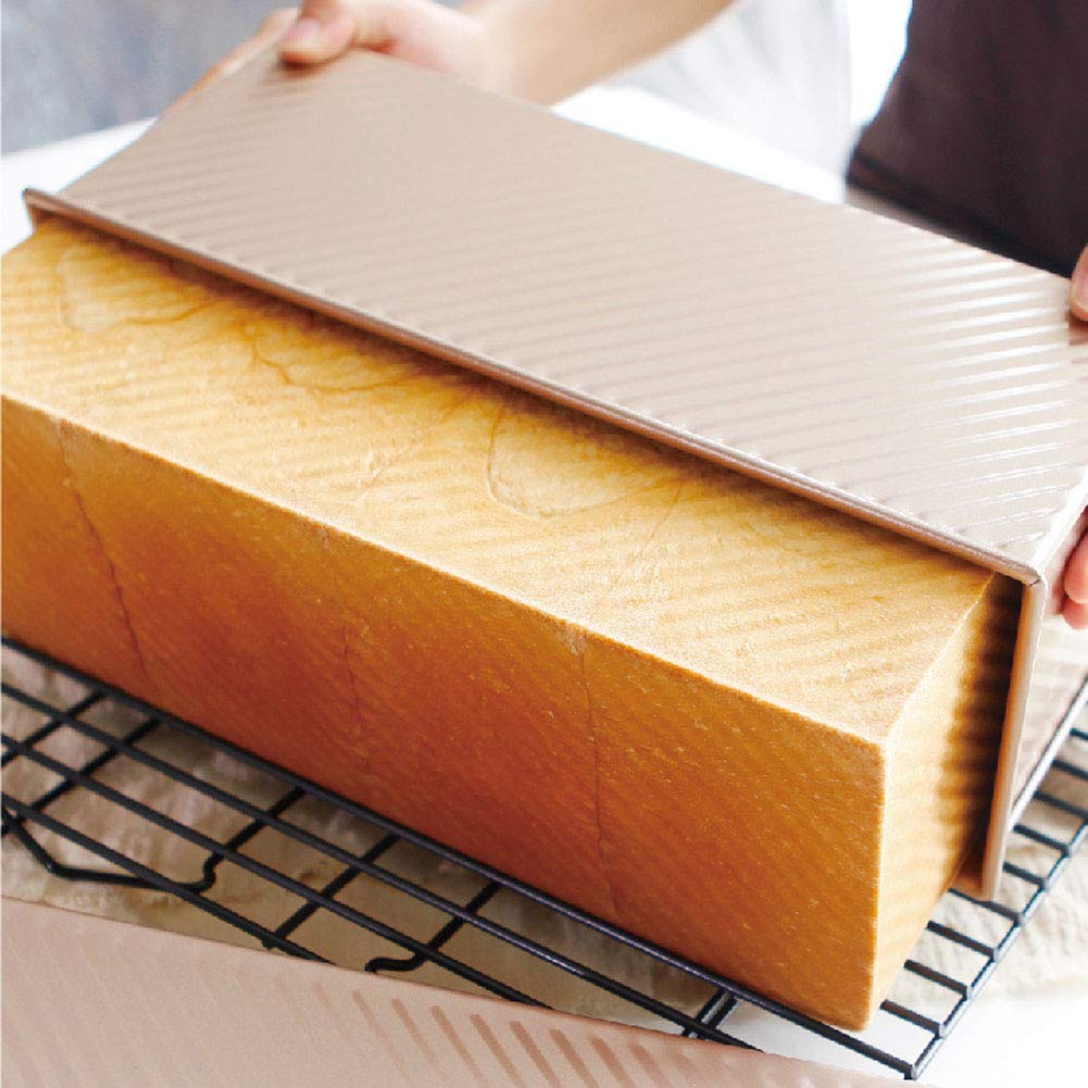Moule à Pain Antiadhésif Toast Bin, Avec Couvercle Antiadhésif Design à Faible Teneur En Sucre Pour Gâteau Pain Grande Capacité De Un Usage Commercial 1 Kg De Pâte
