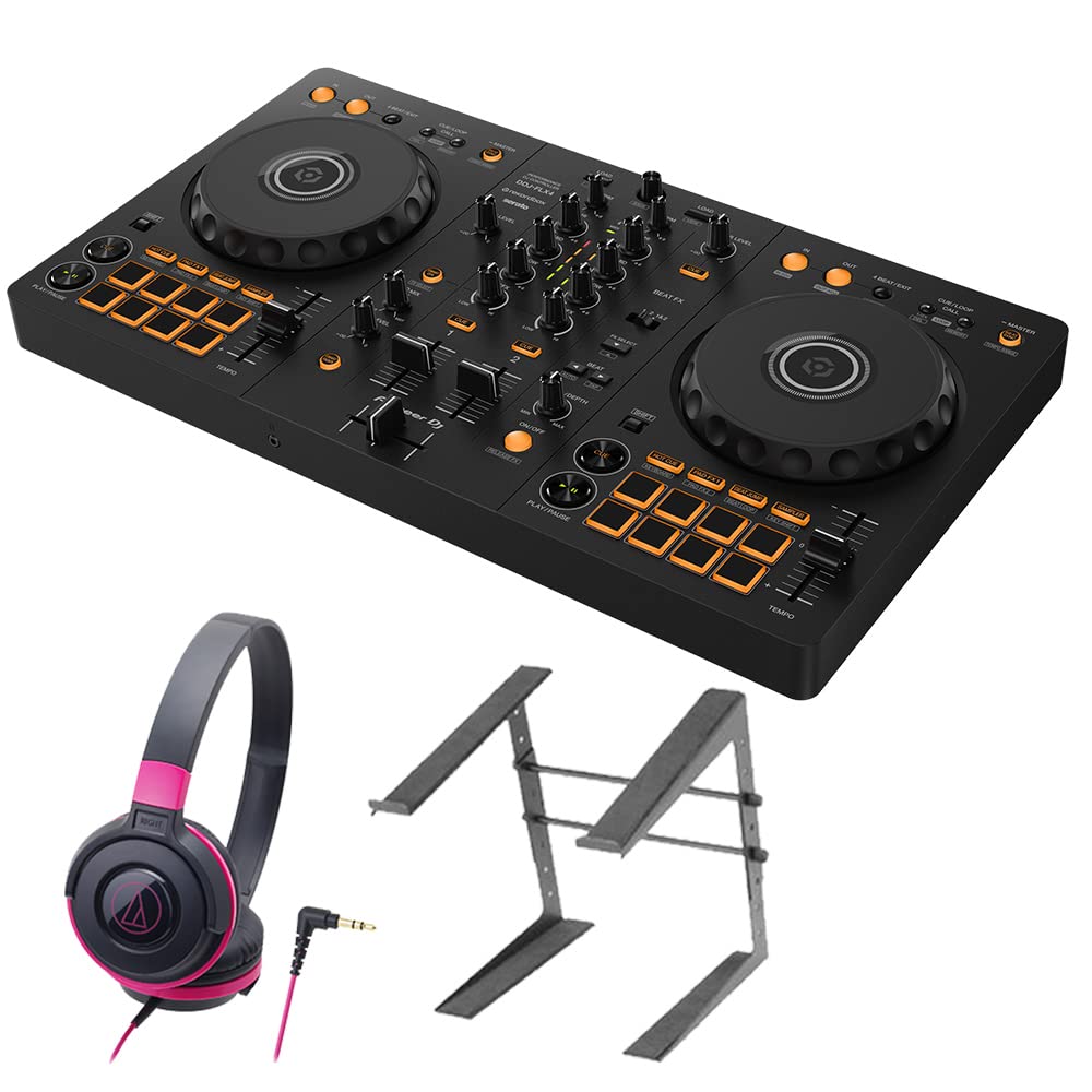 Amazon | DDJ-FLX4 PCスタンド ヘッドホンセット ブラックピンク DJ